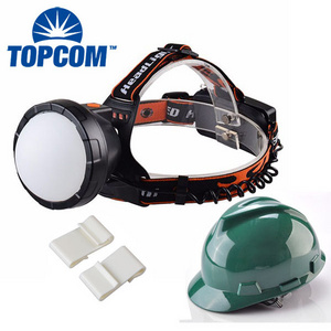 Minier Safety Helmet Used Headlamp / Wide Angle And Huge Beam Headlamp With Plastic Helmet Clip