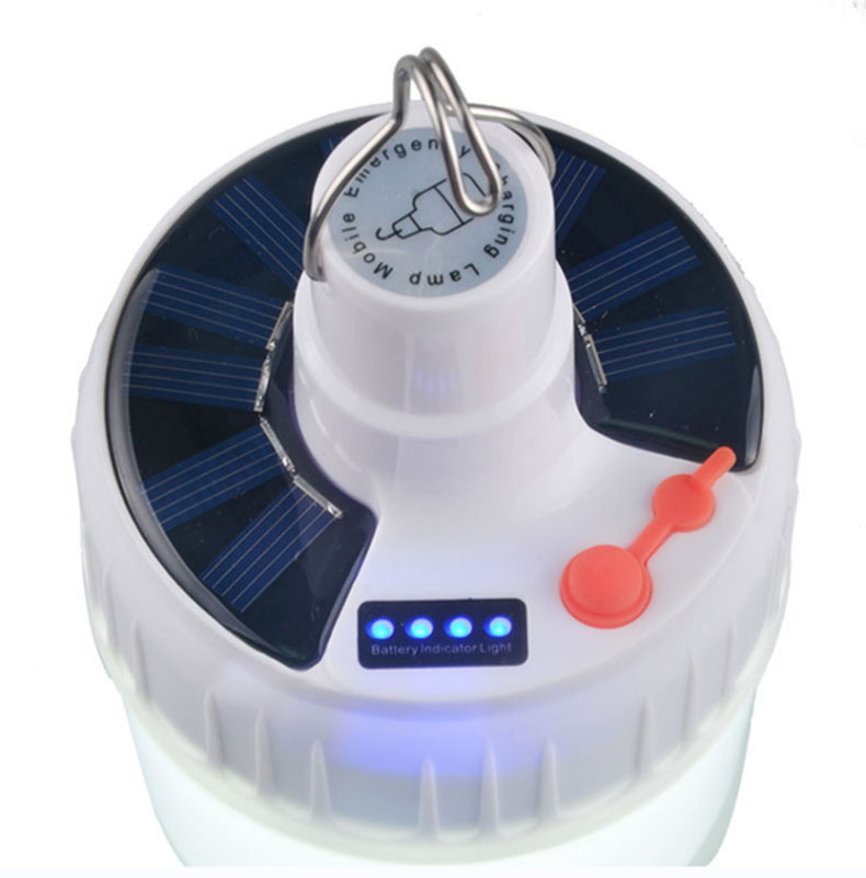 Solar LED Charging Energy-saving Bulb Light Portable Frame Mobile Outdoor LED Rechargeable Powered Emergency Lamp