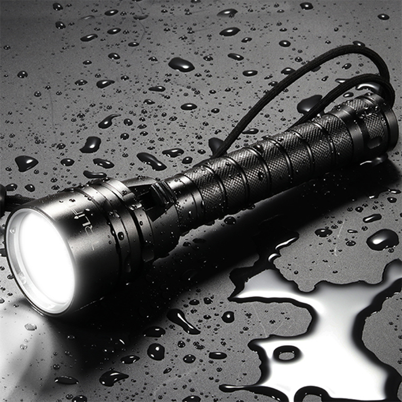 Super Bright Underwater Waterproof Diving Flashlight For Scuba Diving Night Snorkeling With 18650 Battery