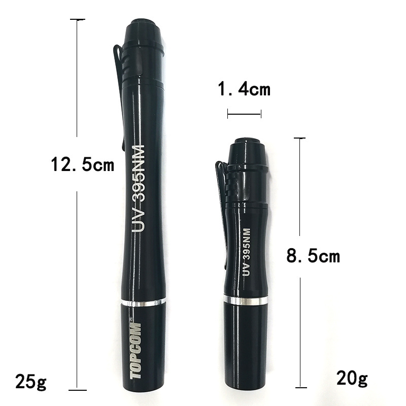 Mini Pocket UV Pen Flashlight 0.5W 365nm LED Ultraviolet Torch Light 395nm UV Penlight 380nm Blacklight For Money Detect