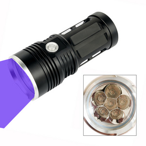 High power uv 6 High Power Ultraviolet LEDs 395nm rechargeable flashlight Black Light Torch for Resin Curing