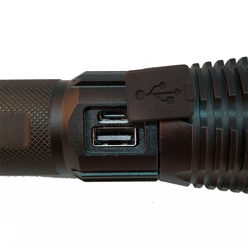 Fast Track 5 Modes Ultra Bright XHP90 LED Tactical USB Chargeable High Power Flashlight Torch