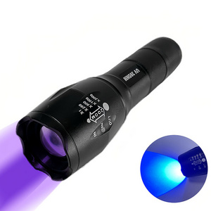 UV LED Flashlight Torch 395nm AAA 18650 Battery  Purple Light Source  UV LED Torch Lamp Lantern