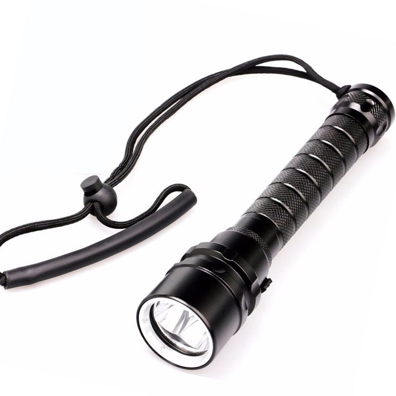 aluminum alloy rechargeable 20000 lumens cob dive light diving lantern flashlight led lenser d14.2