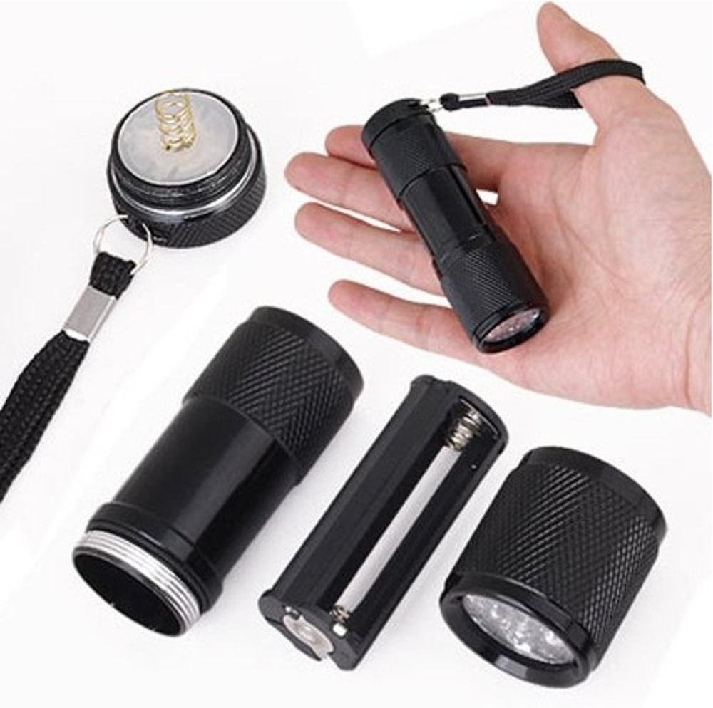 9 LED Red Light Flashlight Portable Mini 625nm Red Light Torch for Vein Finder Hunting Night Vision