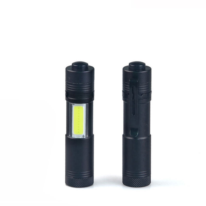 1000 Lumen Q5 COB LED Brightness Mode Torch Most Powerful Side Light  LED Flashlight AA/14500 Powered Mini Flashlight