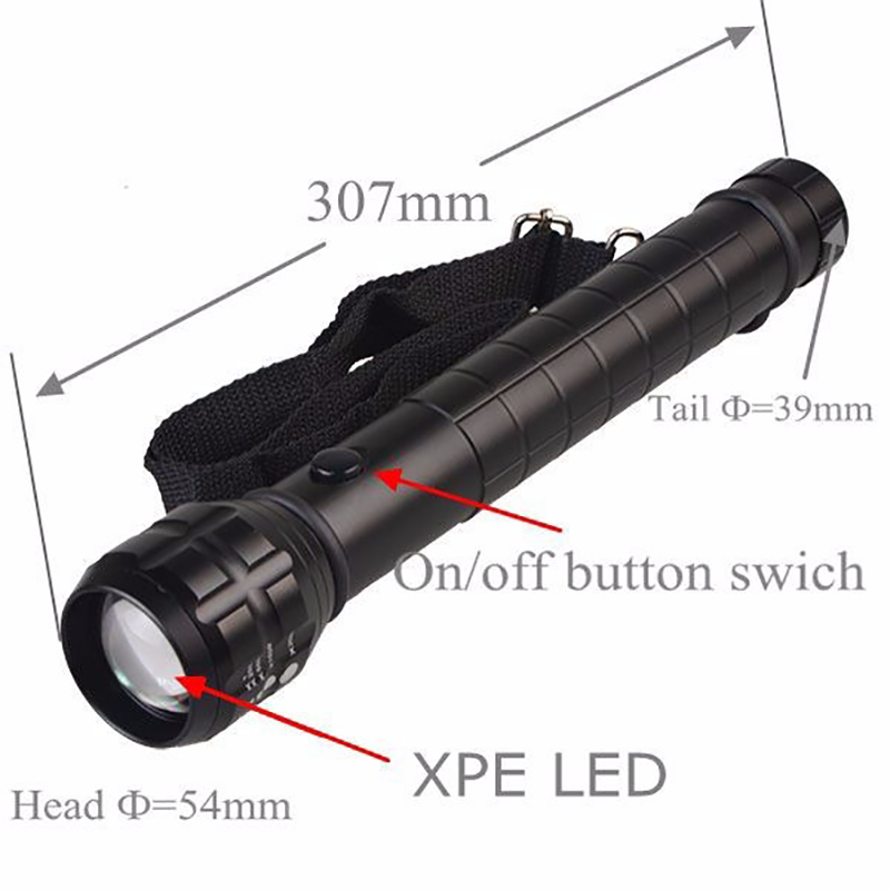 High Quality Explosion-Proof LED Torch Light Rechargeable Power Source IP65 Rating 3D Battery Operated High Power XPE Light