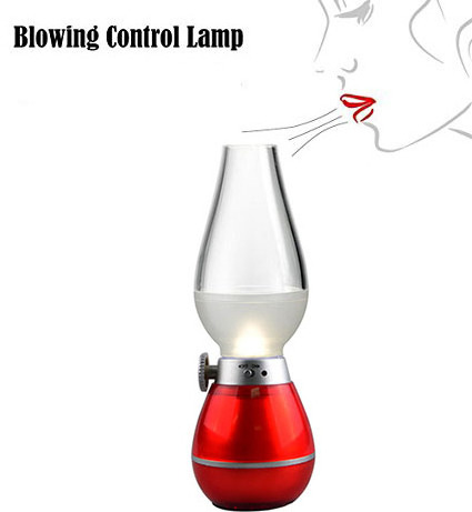 Retro Kerosene Handheld Dimmable Blowing Control LED Night Light