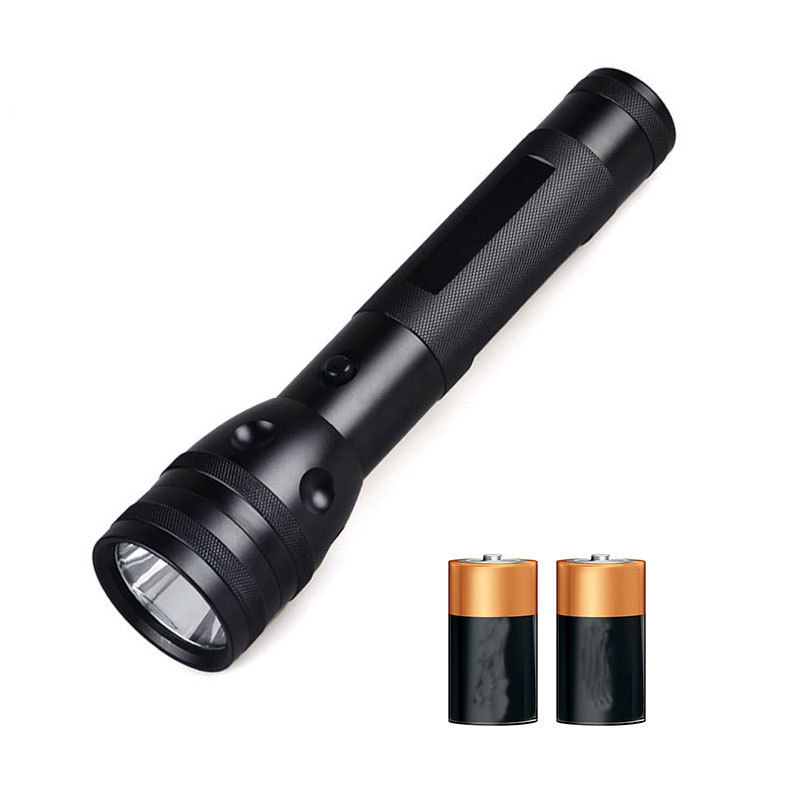 3 Modes Aluminium Heavy Duty Super Bright 2D Cell D Battery Flashlight Black Light LED Flashlight