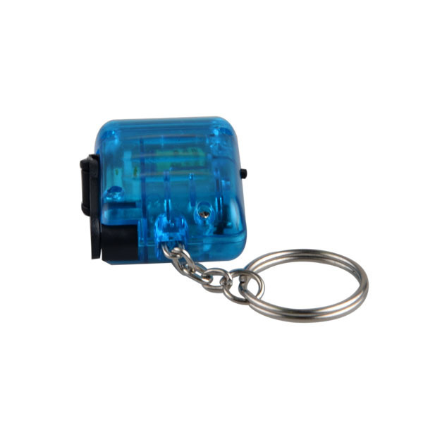 Mini hand crank dynamo led keychain light