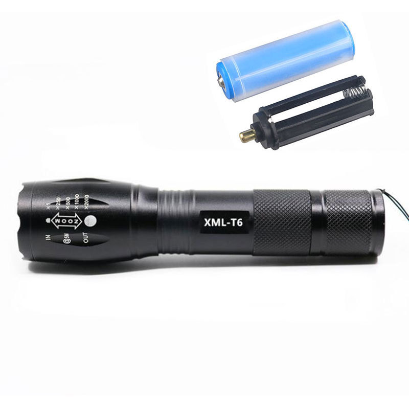 flashlight spotlight E17-2  5 modes  flashlight multitool  Zoomable  XML T6 LED Tactical flashlight aa