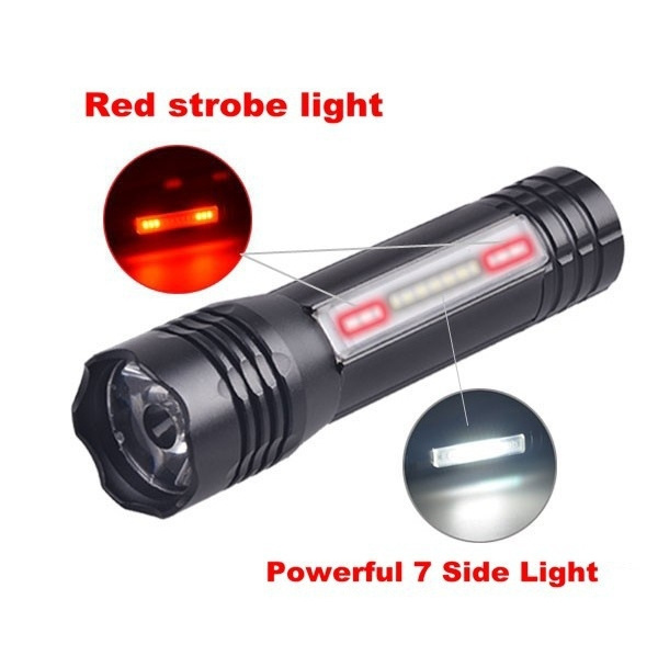 Magnetic Base With Side LED Flashlight Waterproof Multipurpose LED Torch Light