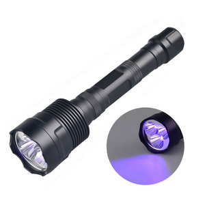 UV Rechargeable Flashlight 30W 395nM 365nM Amber Detector UV Flashlight For Fishing Lures