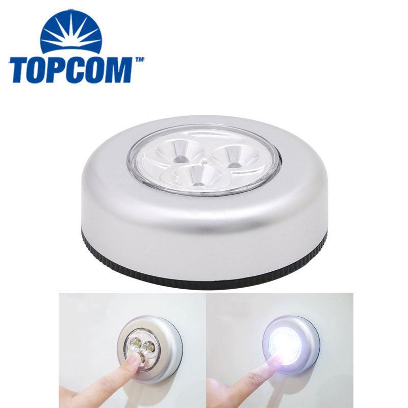 Sliver Color Mini Indoor Led Push Lights Battery Operated Touch Lights For Closets