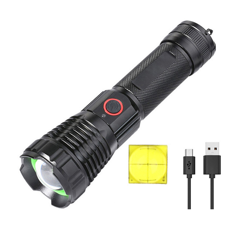 China Factory Supply Xhp50 Xhp70 Xhp90 LED Zoom Flashlight, Tactical Powerful Torch Light Rechargeable