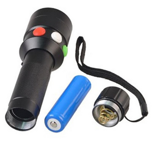 LED Red White Green Yellow Railway Signal Light Work Torch Tactical Flashlight for Outdoor Camping Hunting