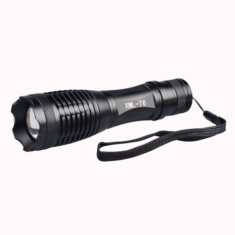 Bright Rechargeable Portable Zoom T6 LED 1000 lumen Tactical Flashlight