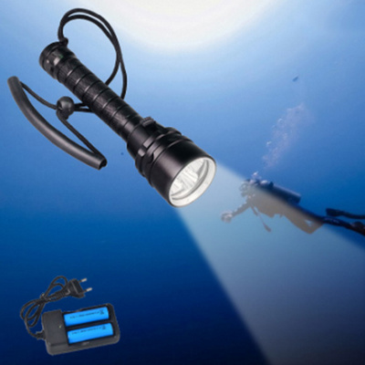 Super Bright Underwater Waterproof Diving Flashlight For Scuba Diving Night Snorkeling With 18650 Battery