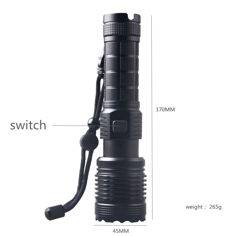 Outdoor 18650 Battery High Lumens USB Pocket XLM P70 LED Flashlights 5000 Lumen