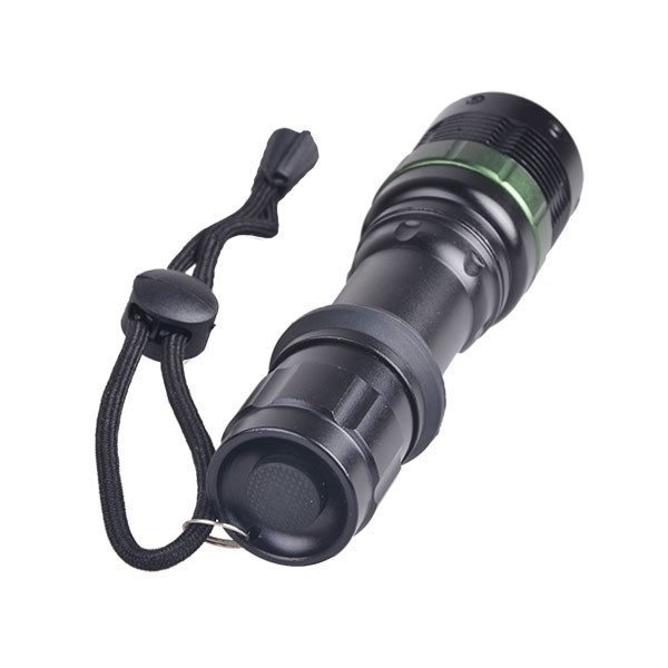 300 Lumens LED Flashlight+Pocket Clip/Brillant Black XPE 3W Torch Light +Dimmer best Waterproof LED Searchlight