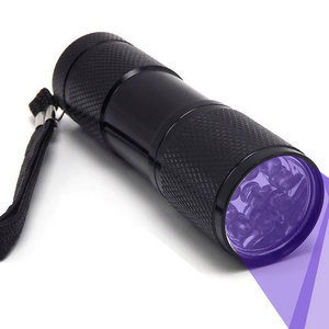 Hunting scorpion 395nm UV Torchlight Ultra Violet LED Flashlight 9 Led UV Flashlight Dog Cat Pet Urine Detector uv torch