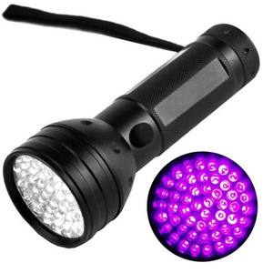 395nm 51 LED Ultra Violet Flashlight Blacklight UV Flashlight with AA Battery for Money PET Urine Checkingblacklight Scorpion