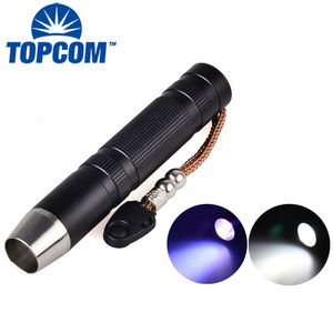 White/Yellow /UV Light Professional Rechargeable Flashlight For Jade Stone , Jewelry Emerald Identification