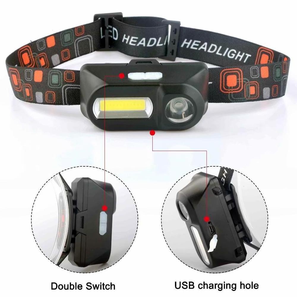 Handy Light 10W Led Usb Rechargeable Gearlight Led Sensor Cob Led Light Headlamp Flashlight