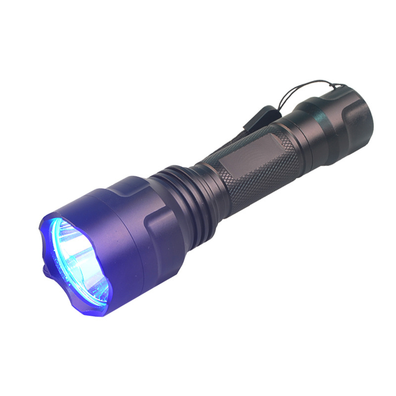 outdoor night hunting 450nm uv flashlight red green tactical flashlight torch 18650 battery