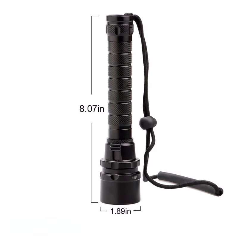 aluminum alloy rechargeable 20000 lumens cob dive light diving lantern flashlight led lenser d14.2