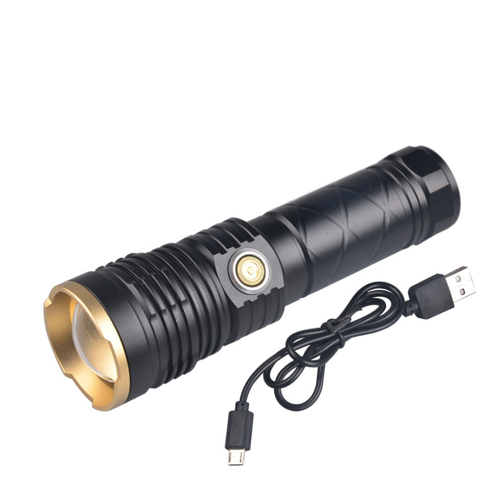 Outdoor Hunting Wide Beam Brightest Xhp50 Zoom Rechargeable 1000Lm Tactical Flashlight