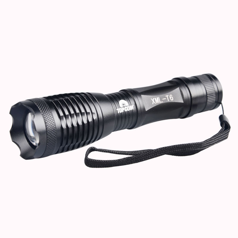 Bright Rechargeable Portable Zoom T6 LED 1000 lumen Tactical Flashlight