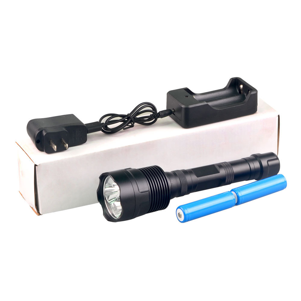 UV Rechargeable Flashlight 30W 395nM 365nM Amber Detector UV Flashlight For Fishing Lures