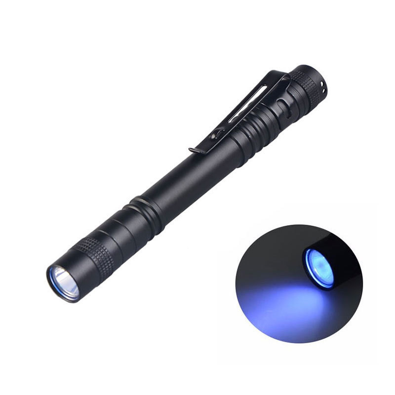 365nm Identifiation Mini Led Flashlights Flash Pen Type UV Ultraviolet Pen Light Made In China