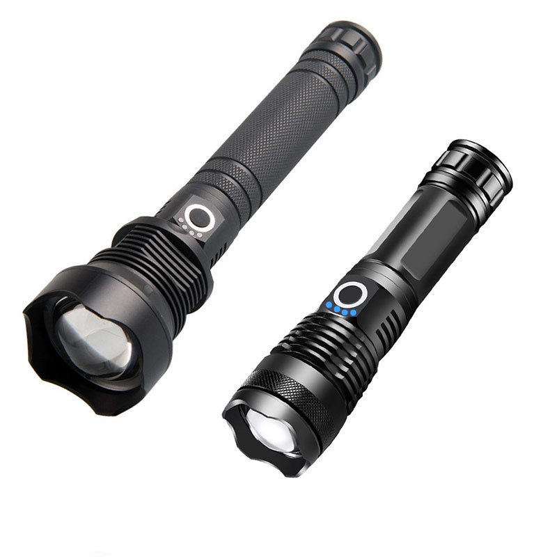 200000LM XHP70 LED USB Rechargeable Torches Super Bright Telescopic Zoom Waterproof High Power Flashlight for Outdoor Sports