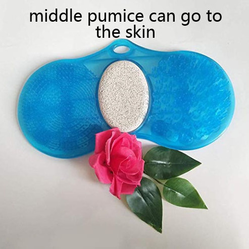 Foot Scrub Acupressure Massager, Foot Rasp Foot File And Callus Remover Bath Shower Anti Slip Mat, Pumice Stone Exfoliating Foot