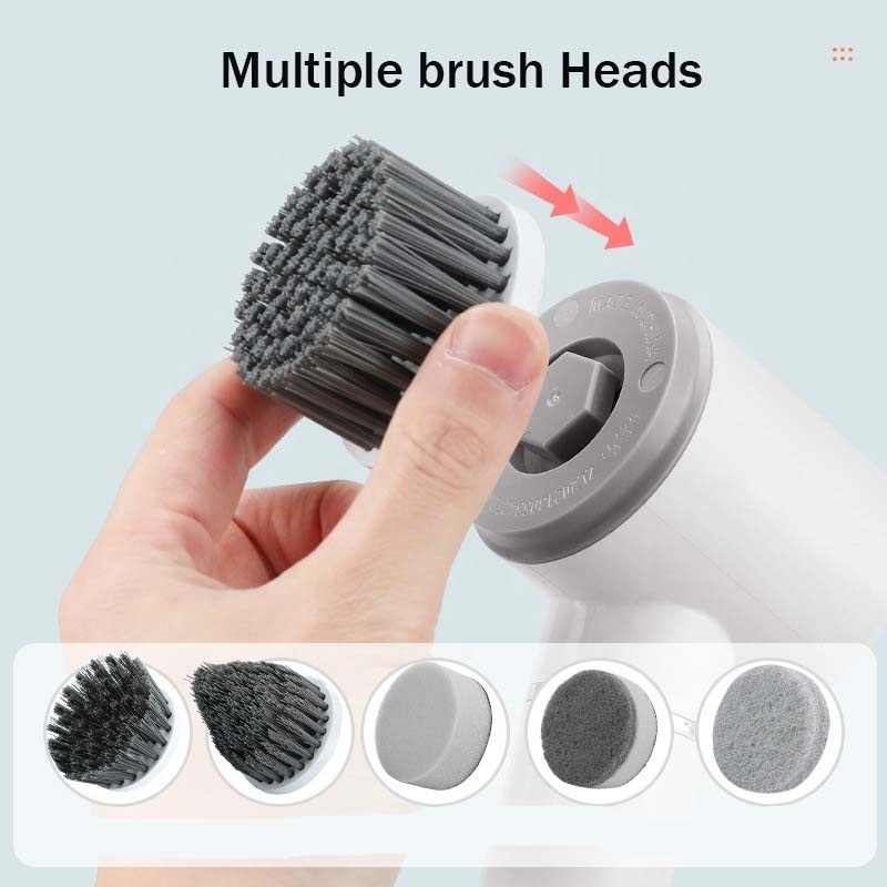 Newest Dual-Speed Hand Held Electric Spin Cleaning Brush with 6 Replaceable Brush Heads