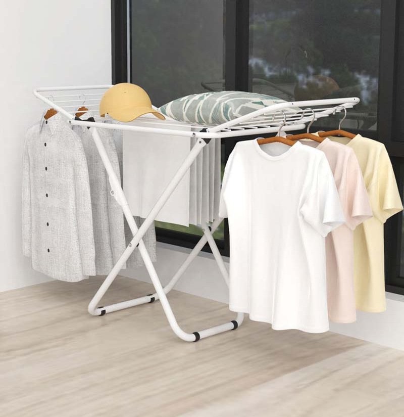 High Quality Large Metal Laundry Clothes Drying Rack Collapsible Laundry Hanger for Clothes