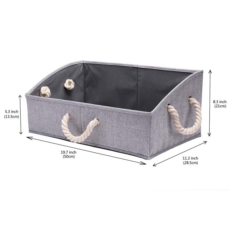 Hotselling Foldable Durable Socks Storage box Clothing Storage Bins for Closet with Cotton Rope Handles