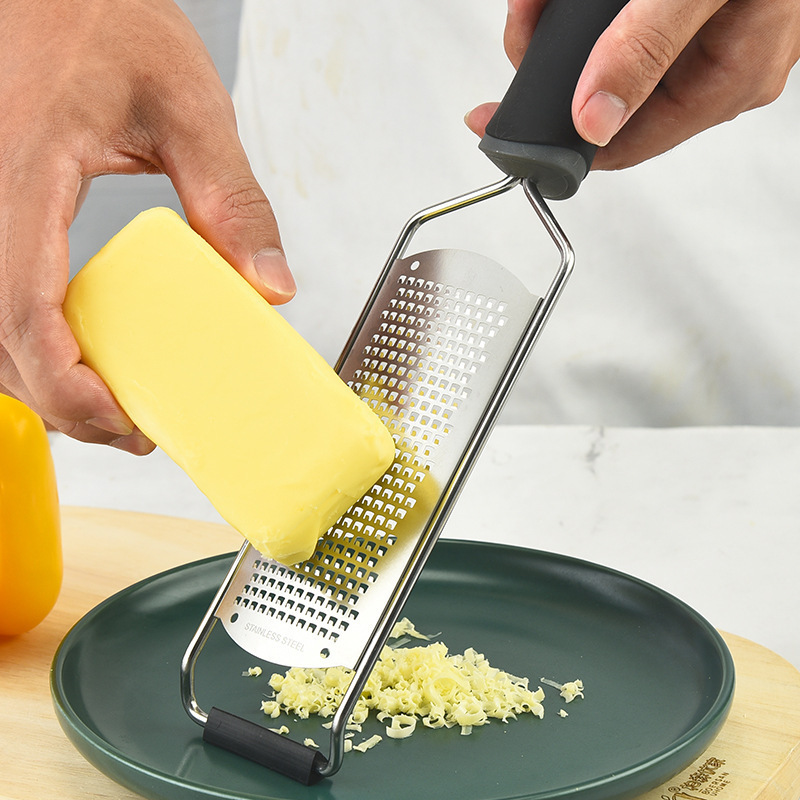 Custom Professional Zesting Tools Stainless Steel Lemon Zester Cheese Grater with Brush set