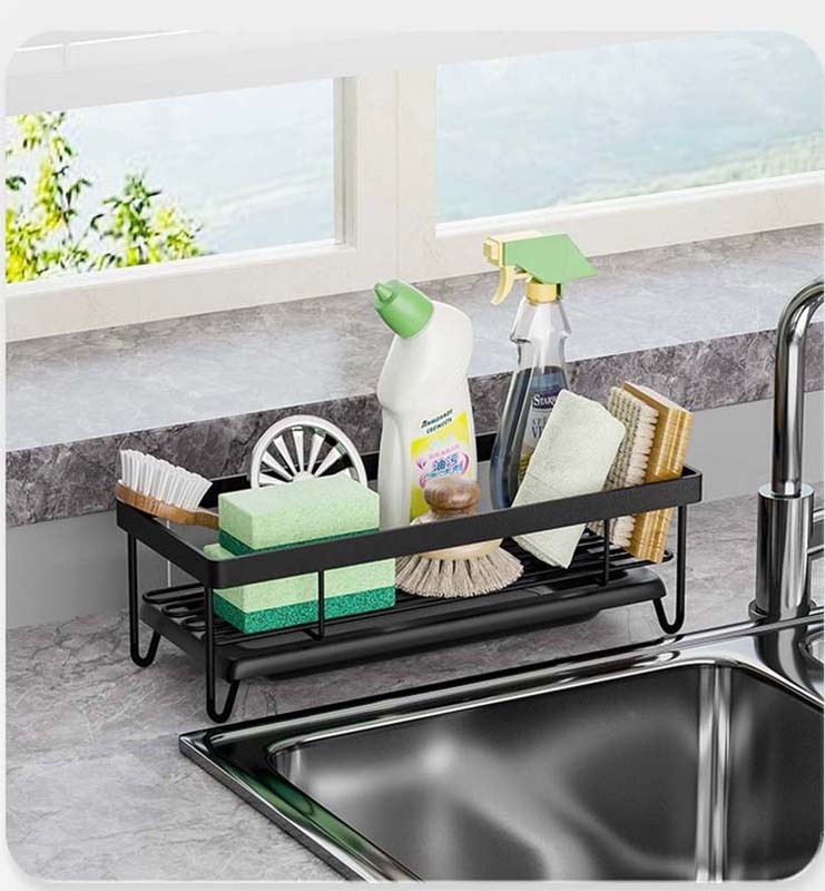 Cheap Price Kitchen Drain Rack Faucet Sink Storage Basket Dish Soap Countertop Storage Rack