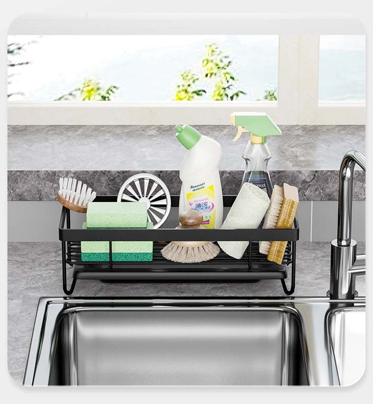 Cheap Price Kitchen Drain Rack Faucet Sink Storage Basket Dish Soap Countertop Storage Rack