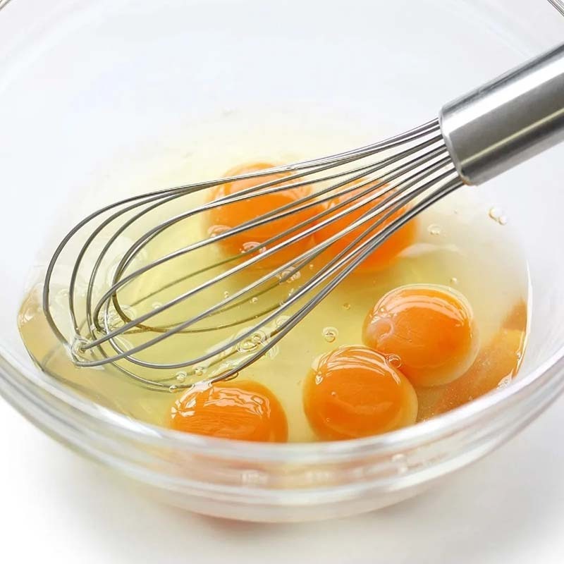 8/10/12 inches Stainless Steel Egg Whisk Hand Held Mixer Manual Egg Beater Mixer