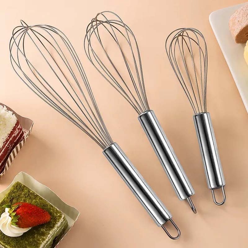 8/10/12 inches Stainless Steel Egg Whisk Hand Held Mixer Manual Egg Beater Mixer