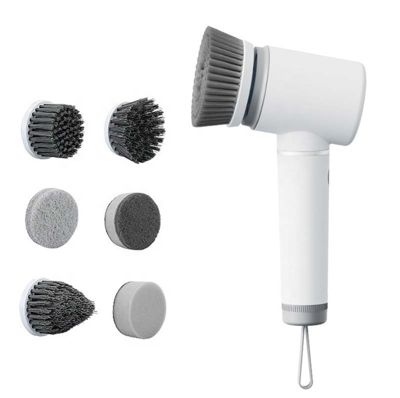 Newest Dual-Speed Hand Held Electric Spin Cleaning Brush with 6 Replaceable Brush Heads