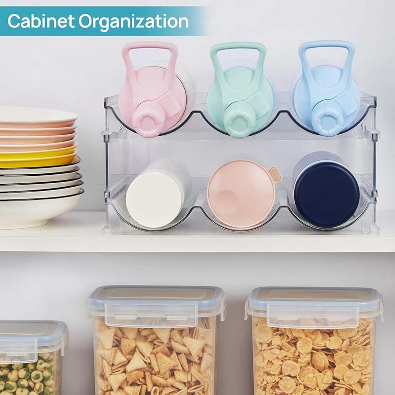 2024 Upgraded Newest Detachable Stackable Water Bottle Organizer for Cabinet