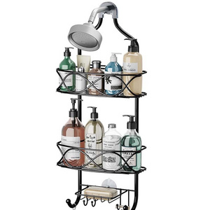 Upgraded Bathroom Metal Wire Hanging Shower Caddy Over Shower head