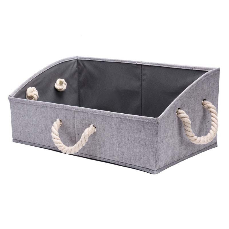 Hotselling Foldable Durable Socks Storage box Clothing Storage Bins for Closet with Cotton Rope Handles