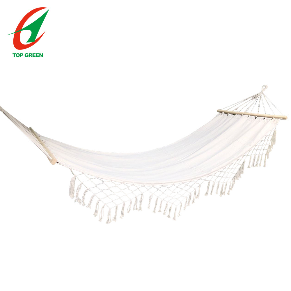 Top Green Manufacture White  Camping hammock with mosquito net Polyester Cotton Hammock for Camping