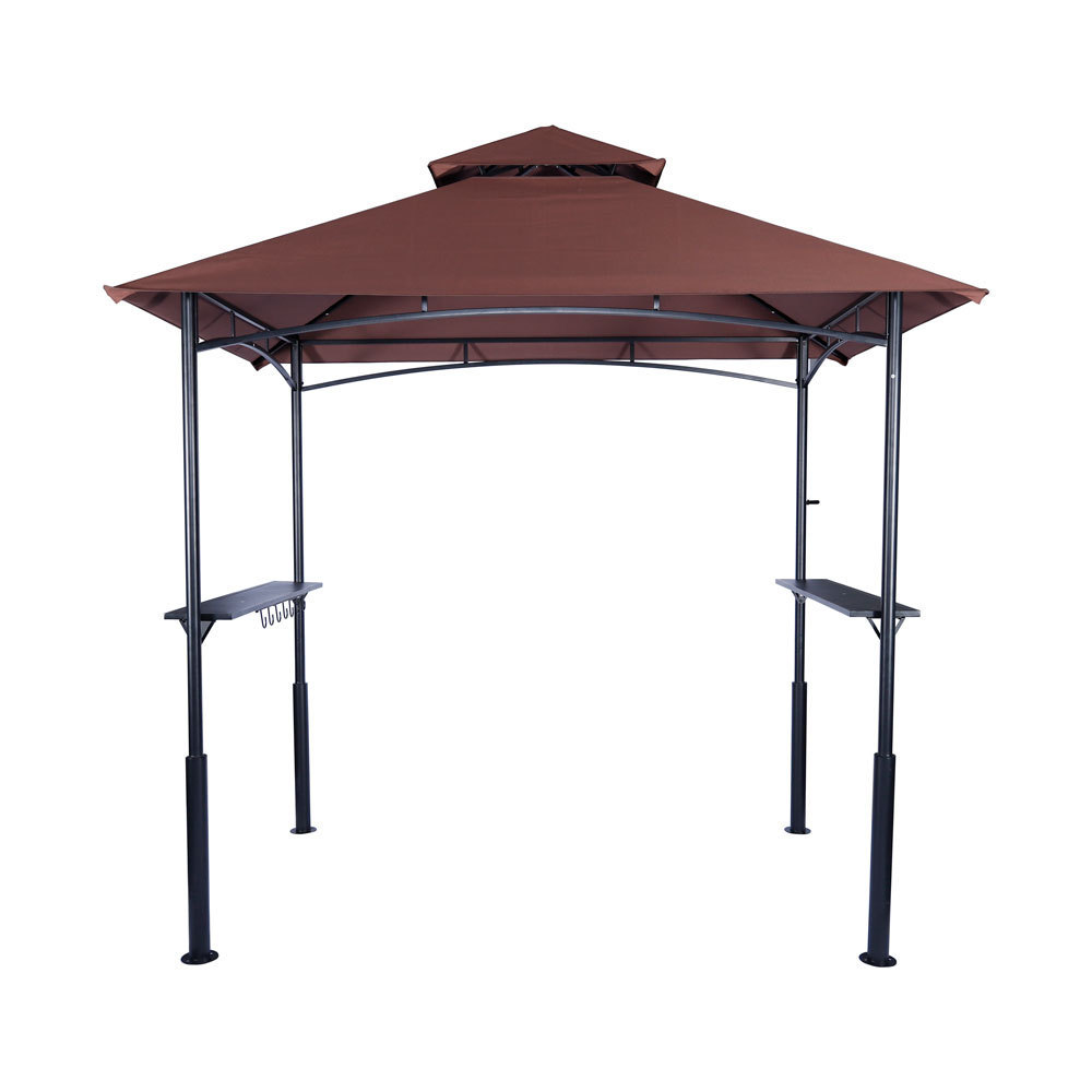 Top green 2.4 X 1.5m Metal Double Tiered Bbq Gazebo Outdoor Gazebos Patio Grill Gazebo Tents Trade Show Tent